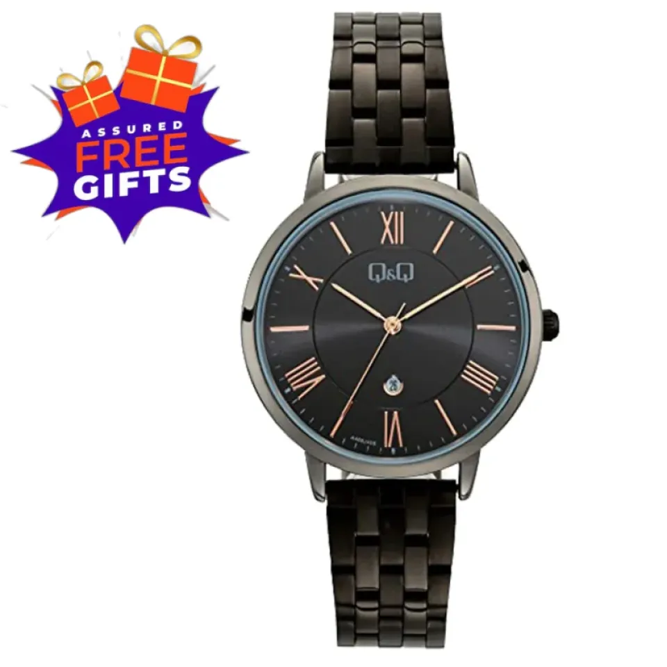 Q&Q A469J408Y Ladies Analog Black Color Watch