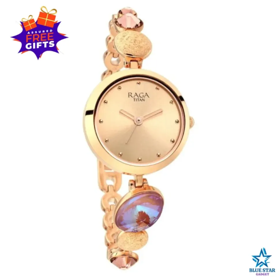 Titan 2606WM08 Raga Moments Of Joy Mother of Pearl Dial Women Watch With Metal Strap